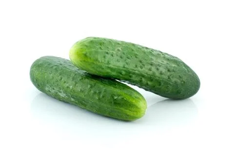 Pair of cucumbers Stock Photos
