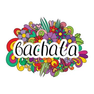 Pair dance bachata. Stock Illustration