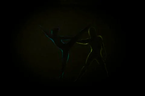 Pair dance in the ballet Stock Illustration