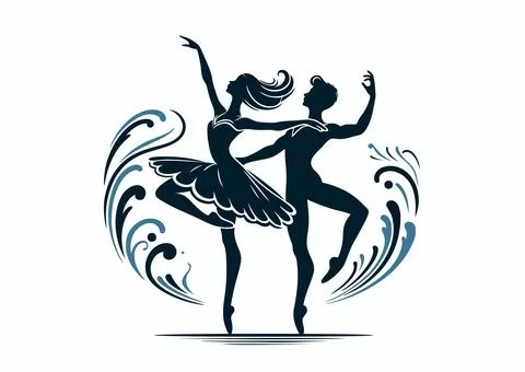 Pair dance in ballet Ilustração Stock