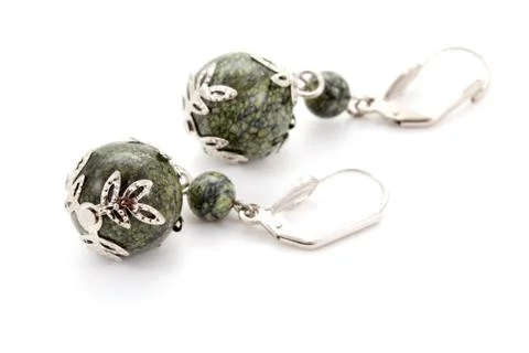 Pair of decorative earrings Stock Photos