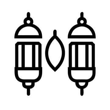Pair of Decorative Lanterns Stock Illustration