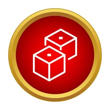Pair of dice game item icon Ilustração Stock