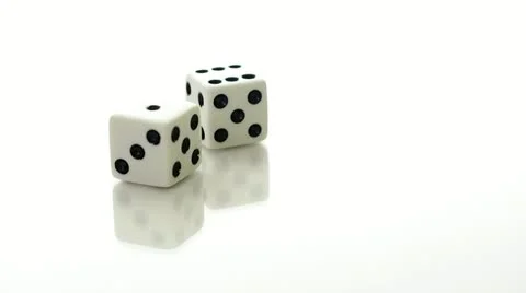 Pair Of Dice Rotating 스톡 동영상 21980599