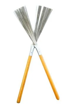 Pair of drum brushes Stock Photos