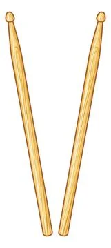 Pair of drumsticks Stock Illustration