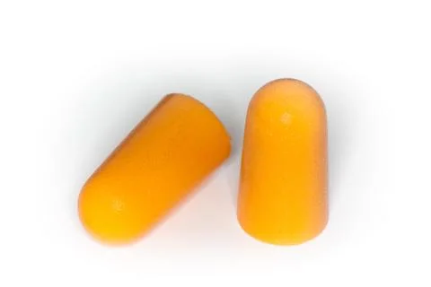 Pair of earplugs - isolated on white. Stock Photos