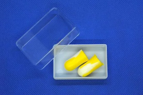 Pair of earplugs 스톡 사진