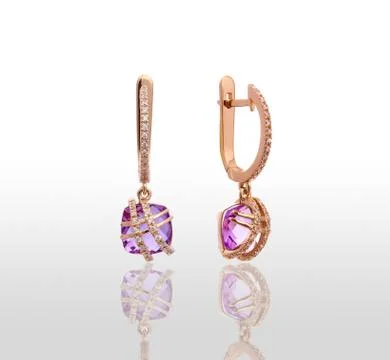 Pair of earrings. Stock Photos