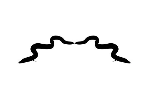 Pair of Eels Silhouette for Logo, Pictogram, Website, Apps and or Graphic Design Stock Illustration