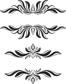 Pair of elegant text frames for your design. Stock Illustration