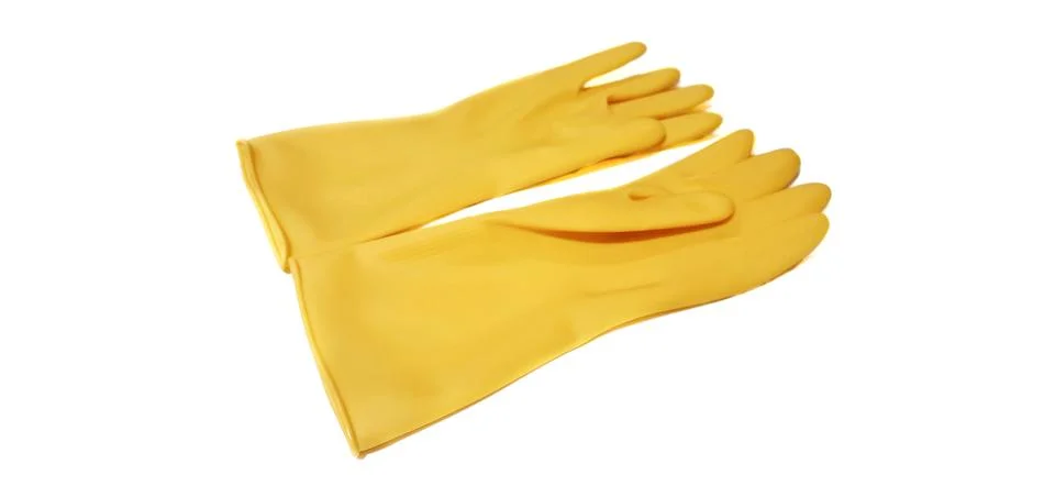 A Pair of Extra Thick Multipurpose Latex Rubber Gloves Stock Photos
