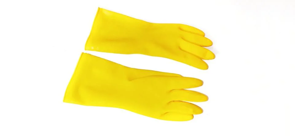 A Pair of Extra Thick Multipurpose Latex Rubber Gloves Stock Photos