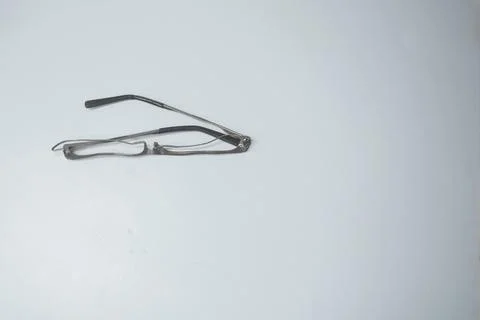 A pair of eyeglasses destroyed. Stock Photos