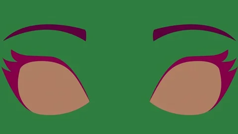 Pair of eyes and close up face two one eye closed pink screen isolated Stock Footage 336885951