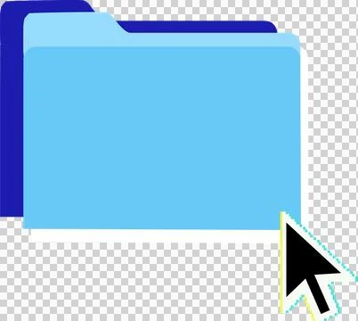 Pair of flat vector folder icons are overlapping on transparent canvas with Stock Illustration