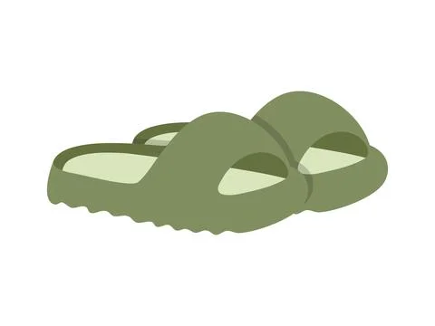 Pair of flip-flops clip art on white background Ilustração Stock