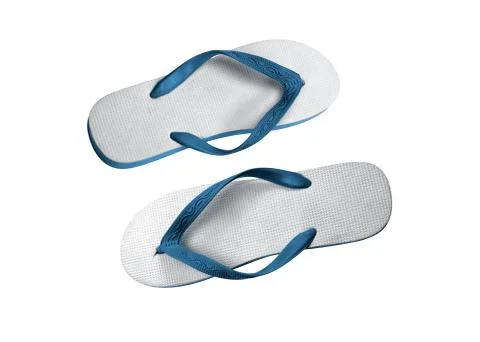 A pair of flip-flops isolated on a white Stock Photos