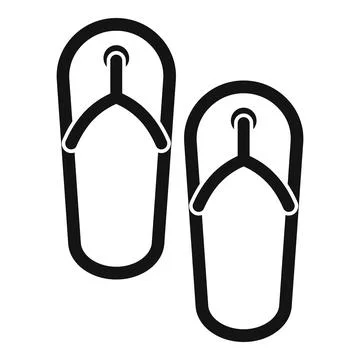 Pair of flip flops representing summer holidays concept Ilustração Stock