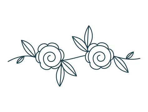 Pair of flowers Ilustração Stock
