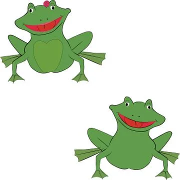 Pair of frogs Illustrazione stock