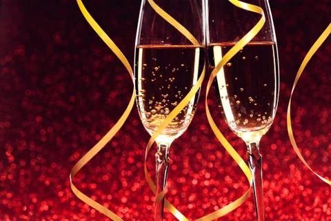 Pair glass of champagne Foto stock