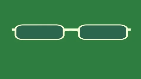Pair of glasses on colorful expression layers gesture design illustration Stock Footage 335146869
