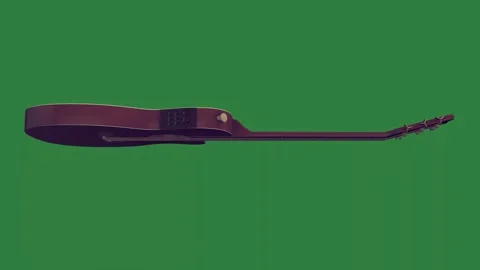 A pair of glasses on green screen and an acoustic guitar black motion gesture Stock Footage 335696161