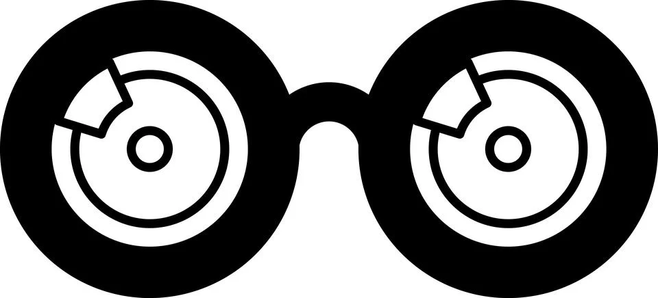 Pair of glasses with a iris Ilustración de archivo