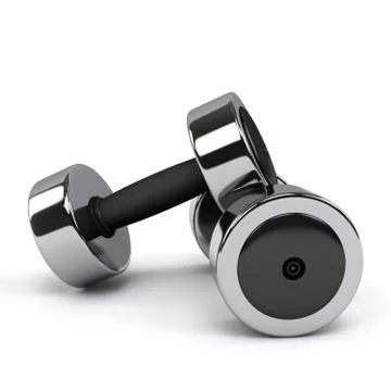 Pair of Glossy Dumbbell Stock Illustration