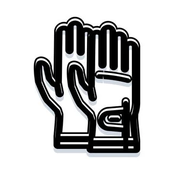 Pair of gloves safety personal protective equipment icon Ilustração Stock