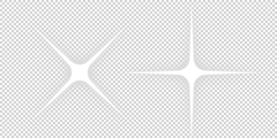 Pair of glowing white stars on a solid black background Stockillustratie