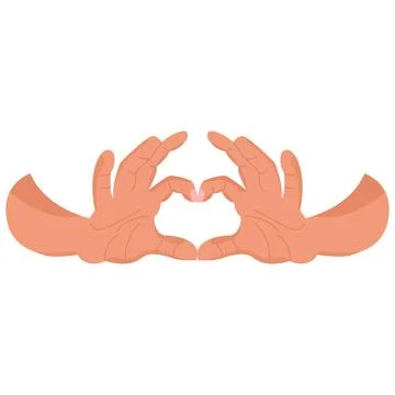 Pair of hands doing a heart shape gesture Sketch icon Vector Stock Illustration