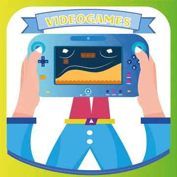 Pair of hands holding a joystick while playing videogames Vector Stock Illustration