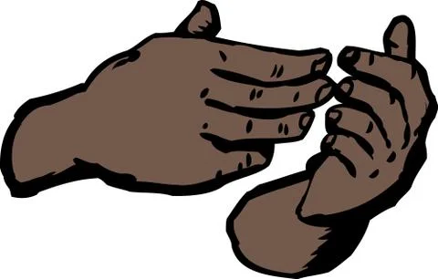 Pair of hands holding nothing Stock Illustration