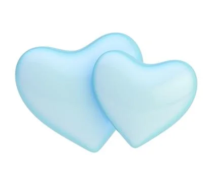 Pair of hearts composition isolated Ilustração Stock