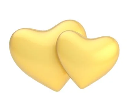 Pair of hearts composition isolated Ilustração Stock