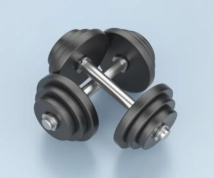 Pair of heavy dumbbells Ilustração Stock
