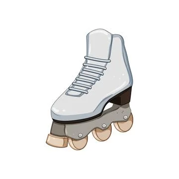 Pair inline skates cartoon vector illustration Stock Illustration