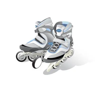 Pair inline skating boot vector detailed Stock Illustration