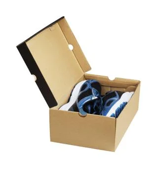 Pair of Jogging Shoes in Box Stock Photos