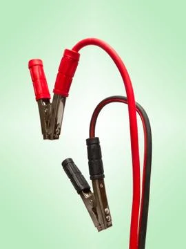 Pair of jumper cables Stock Photos