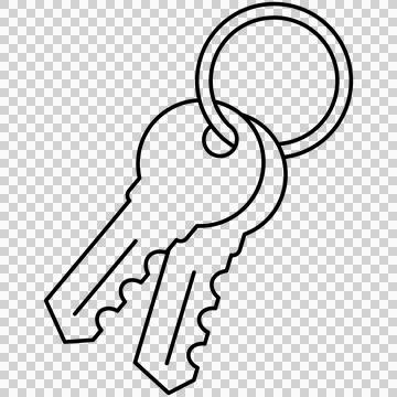 Pair of keys on a ring Ilustração Stock