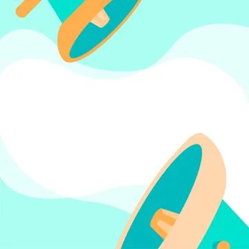 Pair Of Large Megaphone Drawing Making Wonderful New Announcement In A Cha... Foto stock