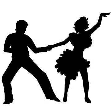 Pair latino dance Stock Illustration