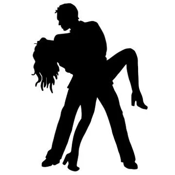 Pair latino dance Stock Illustration