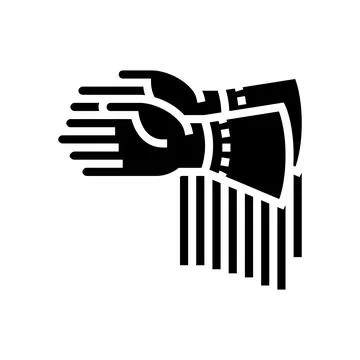 Pair of leather gloves glyph icon vector illustration Ilustração Stock