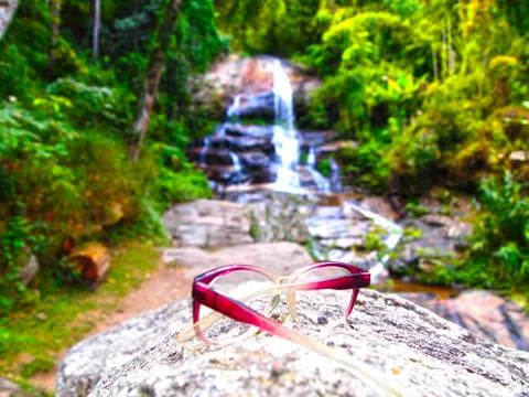 A pair of lost glasses Stock Photos