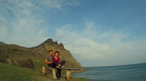 A pair of lovers Stock Footage 834688