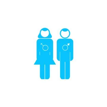 Pair of lovers icon flat. Stock Illustration
